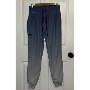 FIGS TECHNICAL ZAMORA FREEX LINED OMBRE OCEAN MIST SCRUB PANTS WOMENS S/T Tall